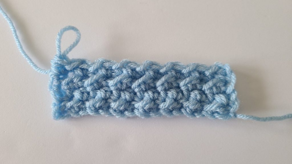 crochet blue textured stitch pattern