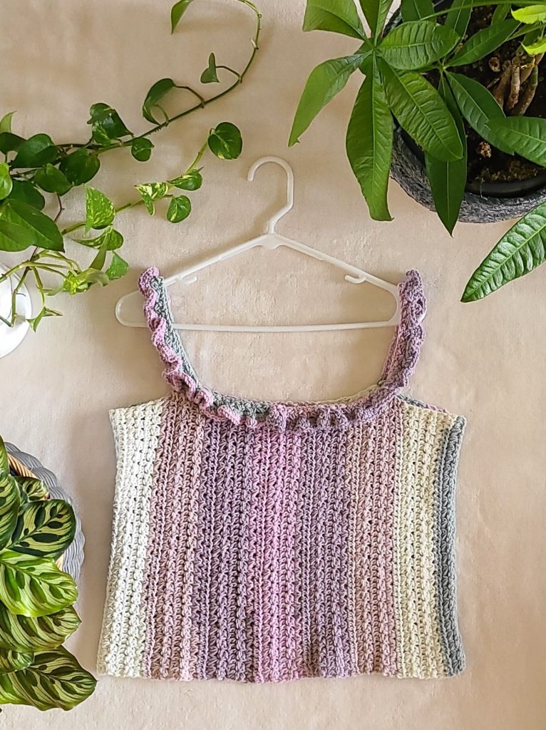 crochet ruffle top