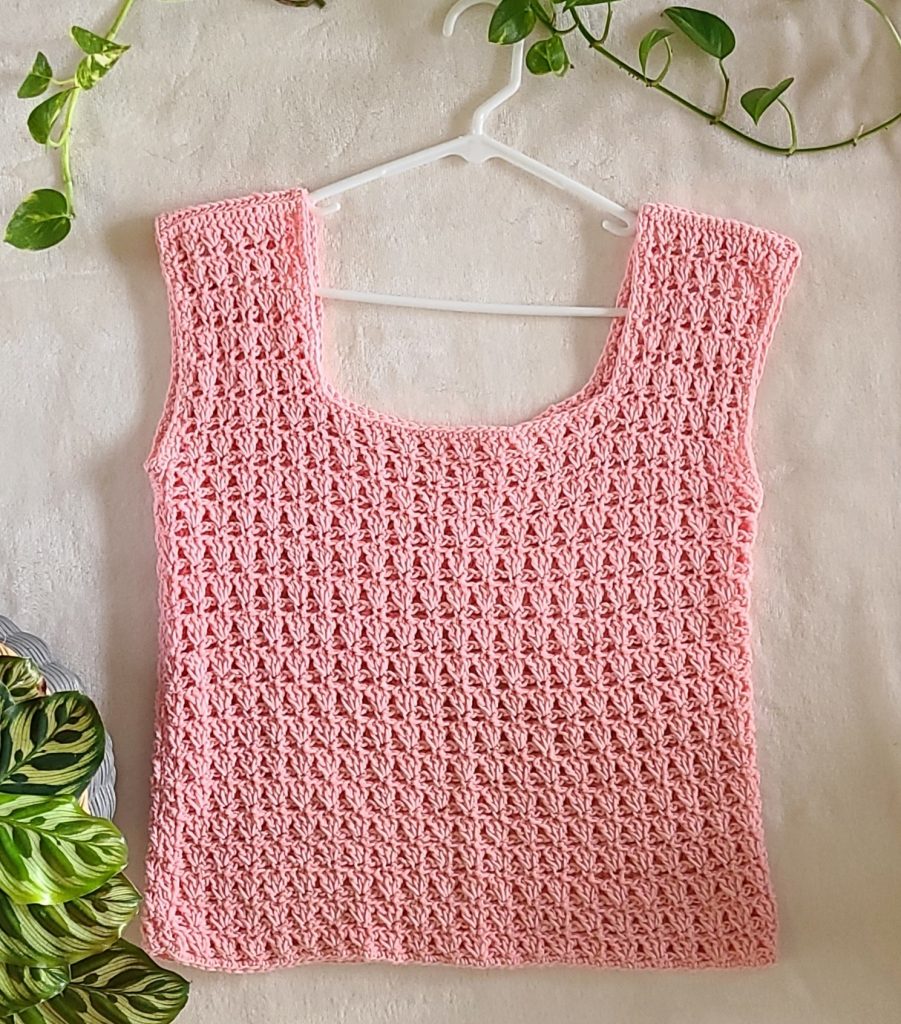 crochet pink tank top