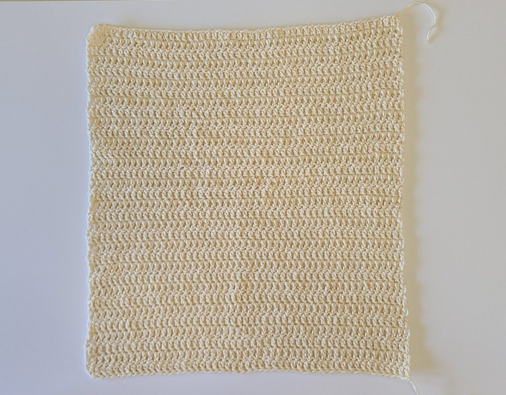 crochet tie vest back panel