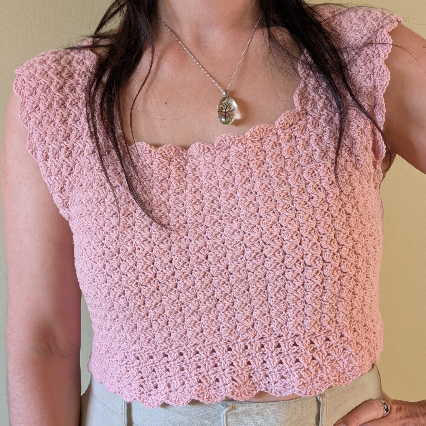 Malvina Crochet Crop Top Free pattern & Video Tutorial
