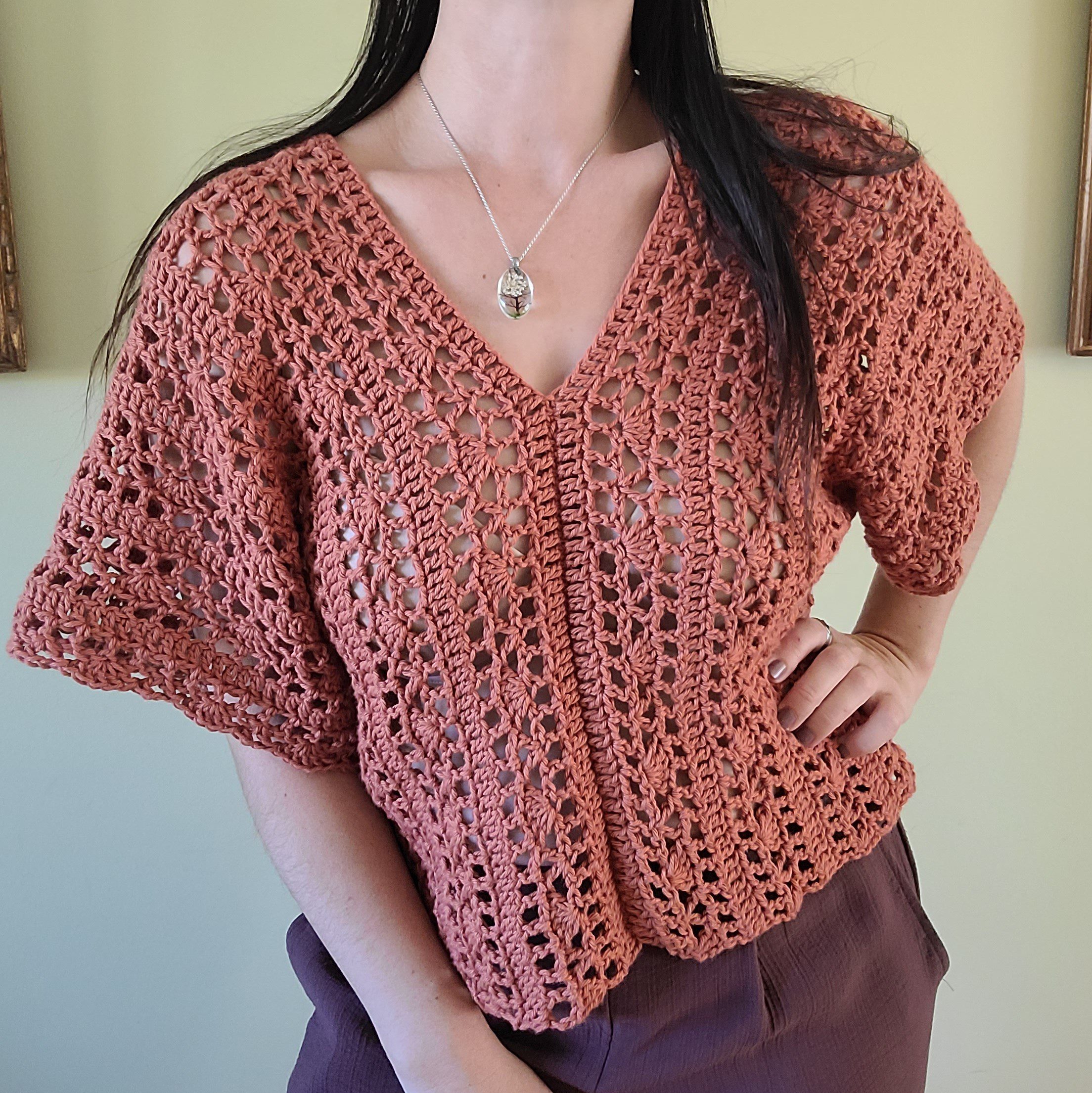 Lamelya Crochet Lacy Top – Free Pattern and Tutorial for Beginners