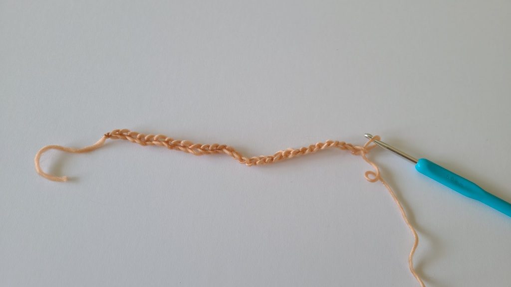 long chain on a white background