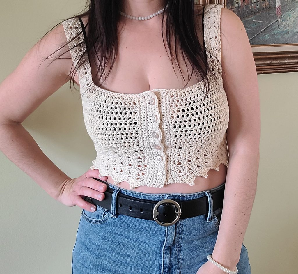 Finished Zonia crochet crop top handmade summer crochet top