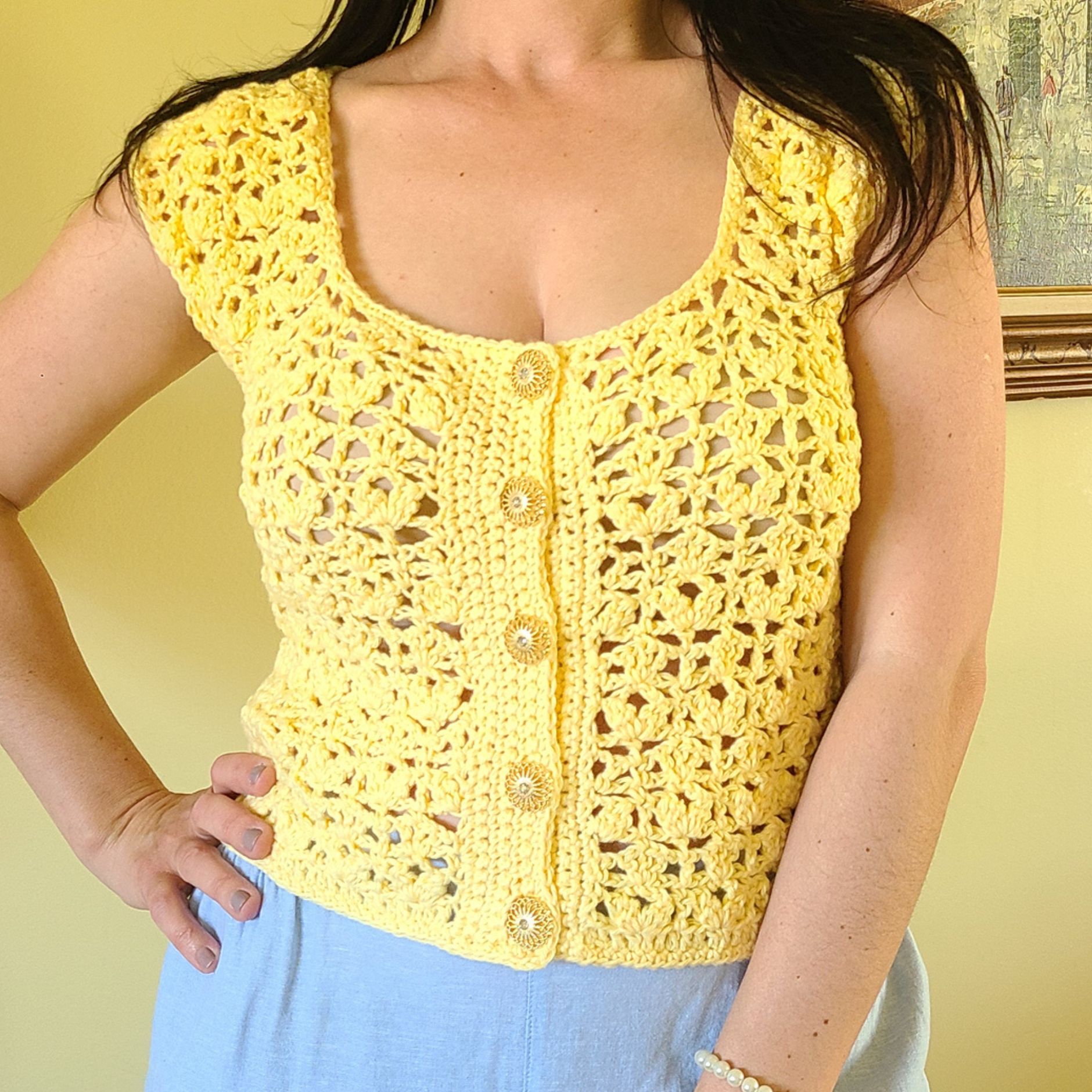 Make an Easy Crochet Vest – Free Aryna Pattern