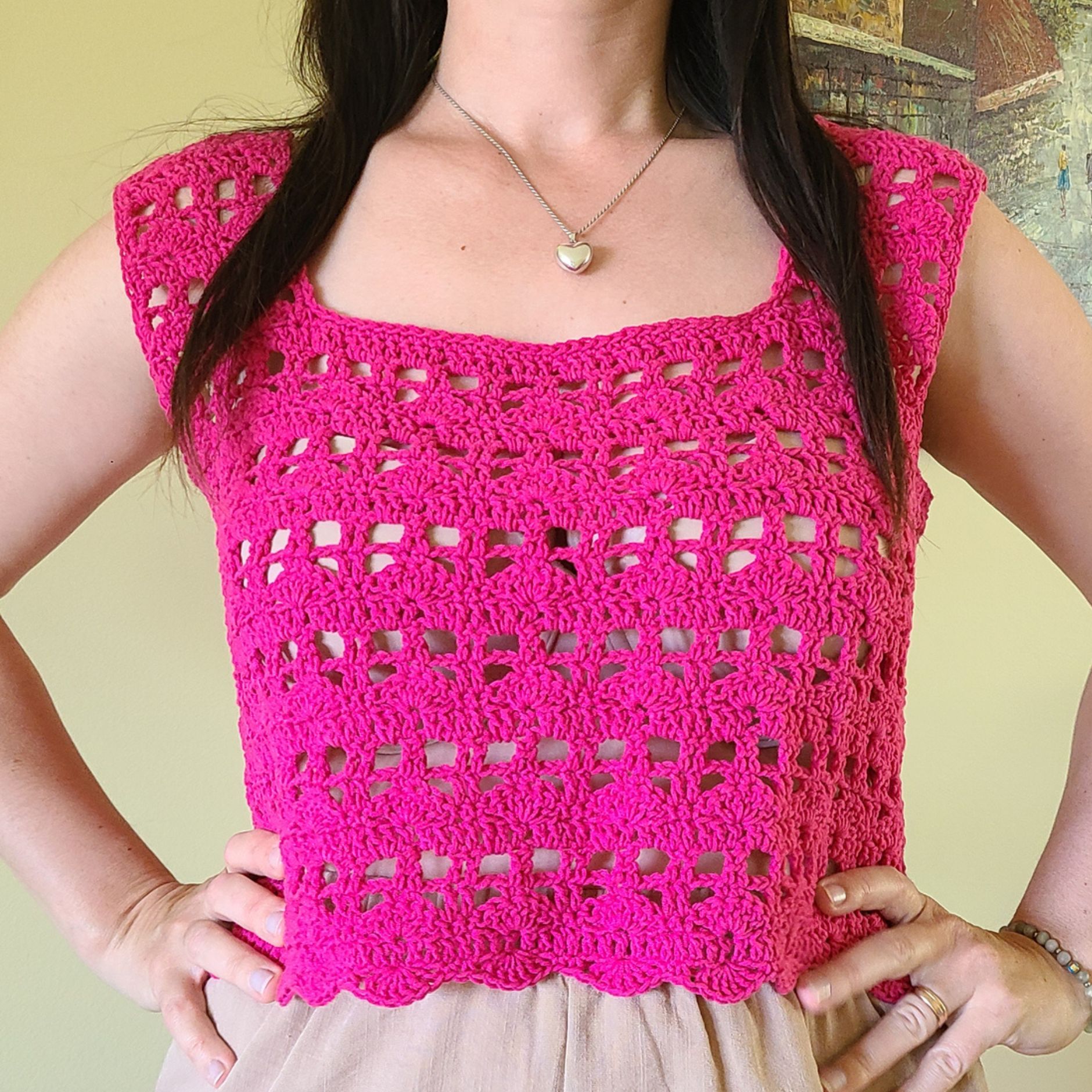 How to Crochet the Myla Lace Crop Top (Beginner Tutorial)