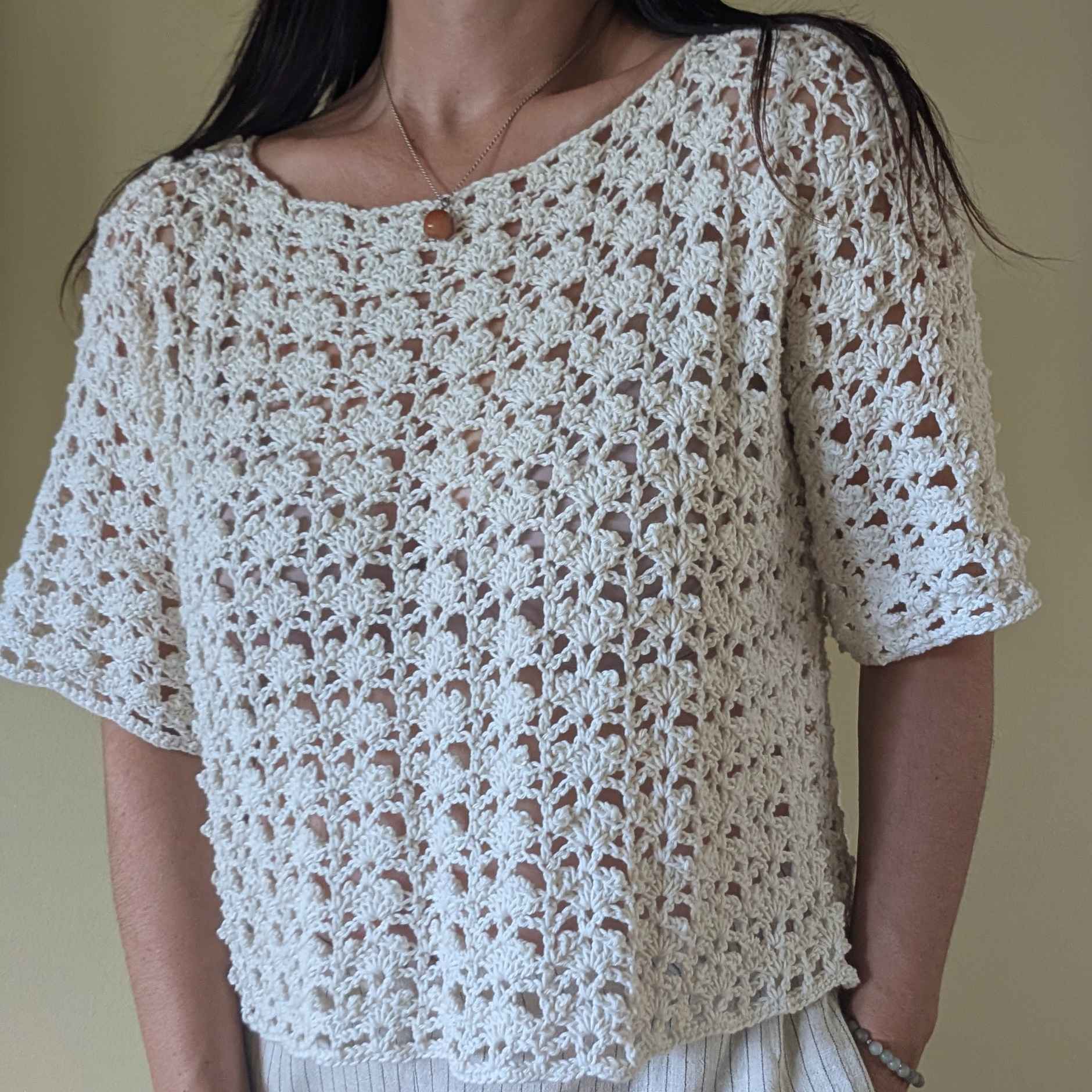Zalina Crochet Top – Free Crochet Top Pattern + Video Tutorial