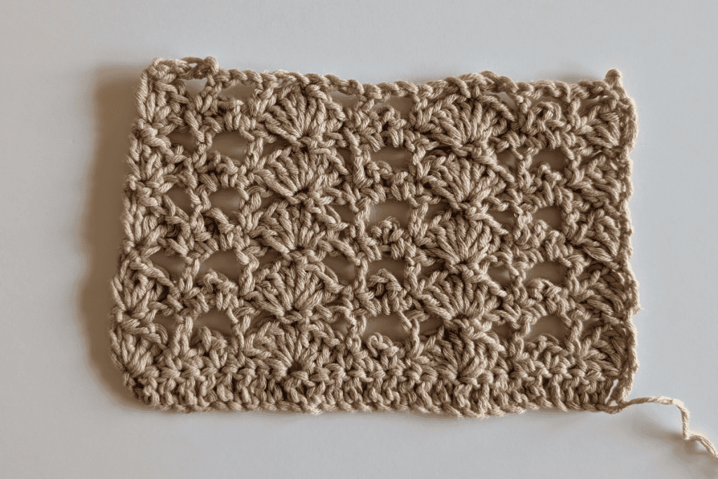 Gauge swatch for the Danna Crochet Top crochet pattern