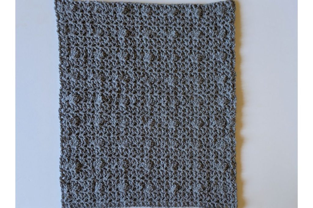 Gray crochet back panel